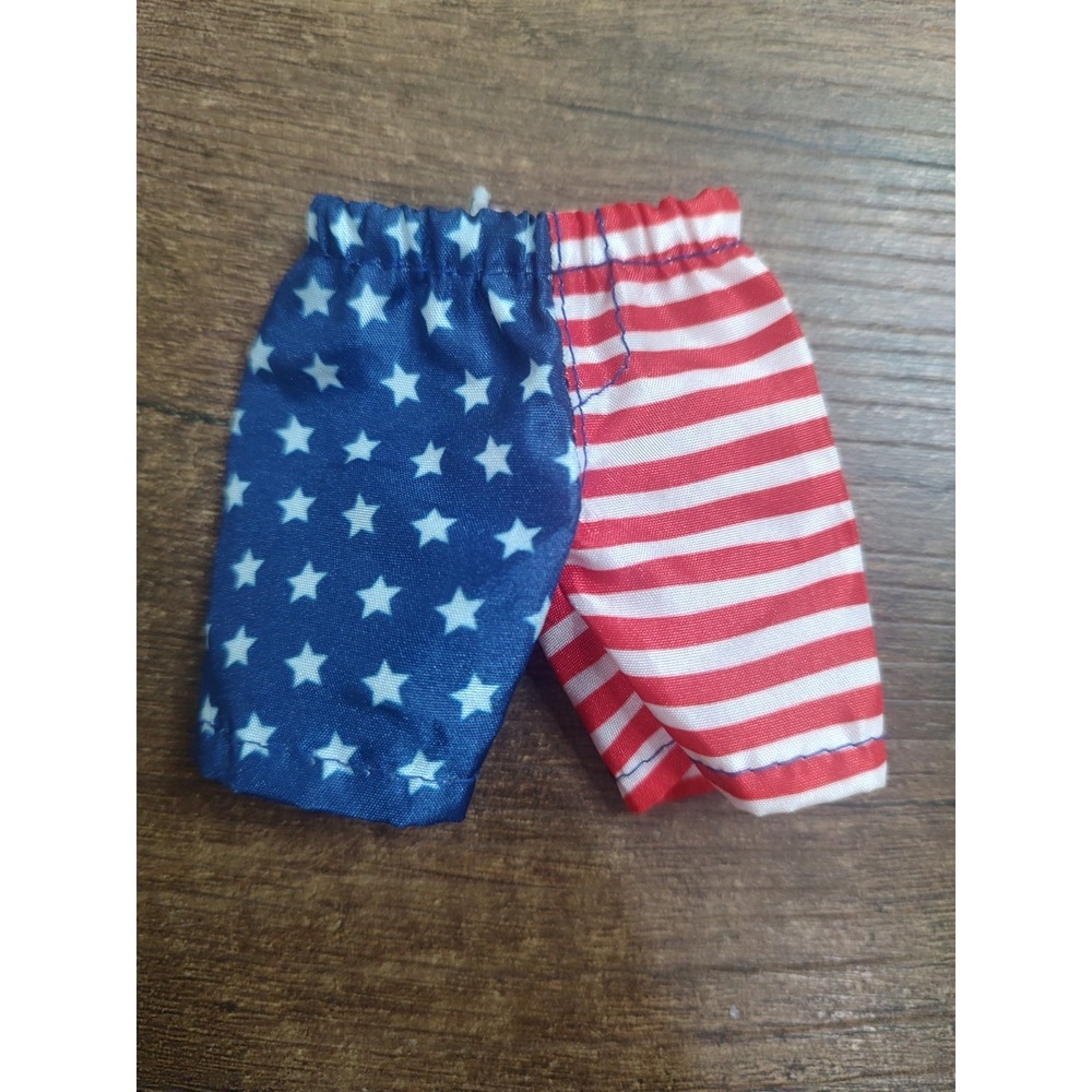KEN Doll SHORTs Swim Trunks Patriotic Print Stars And Stripes Swimwear Z19
